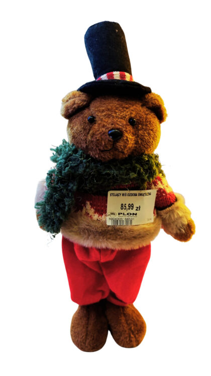 Stojący miś ozdoba świąteczna